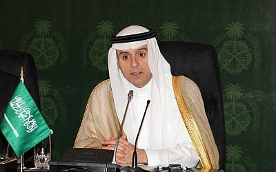 Saudi Foreign Minister Adel al-Jubeir speaks at a press conference in Jeddah, Saudi Arabia, on July 23, 2015 (Photo by AFP)