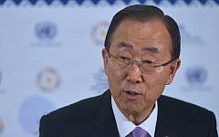 UN Secretary General Ban Ki-moon on July 13, 2015. (Tony Karumba/AFP)
