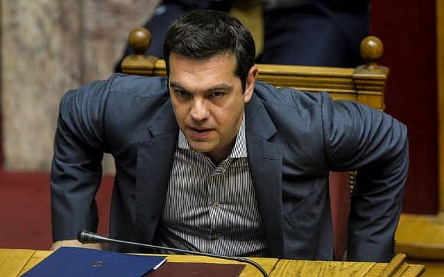 Greek Prime Minister Alexis Tsipras takes part at a joint session of four committees of the Parliament (Economic, Social, Public Administration and Production and Trade) at the Greek Parliament in Athens on July 10, 2015. (AFP/ANDREAS SOLARO) Greek Prime Minister Alexis Tsipras takes part at a joint session of four committees of the Parliament (Economic, Social, Public Administration and Production and Trade) at the Greek Parliament in Athens on July 10, 2015. (AFP/ANDREAS SOLARO)