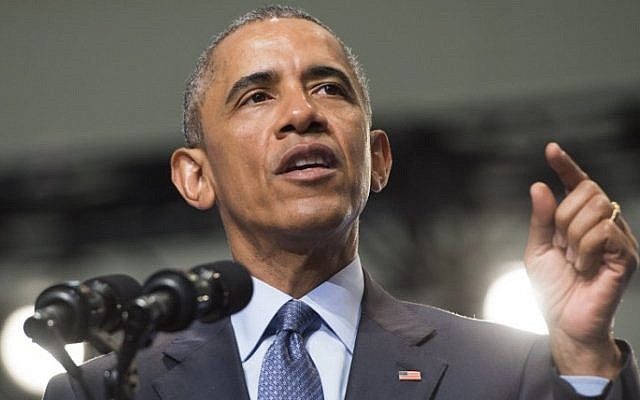 US President Barack Obama speaks at the 116th National Convention of the Veterans of Foreign Wars (VFW) in Pittsburgh, Pennsylvania, July 21, 2015. (AFP/Saul Loeb) US President Barack Obama speaks at the 116th National Convention of the Veterans of Foreign Wars (VFW) in Pittsburgh, Pennsylvania, July 21, 2015. (AFP/Saul Loeb)