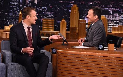 Jason Segel appearing on The Tonight Show Starring Jimmy Fallon at the Rockefeller Center in New York City, on July 29, 2015. (Theo Wargo/NBC/Getty Images for The Tonight Show Starring Jimmy Fallon/AFP)