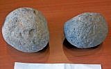 Roman ballista stones from Gamla returned by an anonymous thief (Dr. Dalia Manor, the Museum of Islamic and Near Eastern Cultures in Beersheba)
