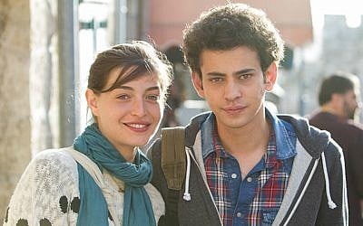 The characters Naomi (Danielle Kitzis) and Eyad (Tawfeek Barhom) date secretly in 'A Borrowed Identity.' (Courtesy of Strand Releasing)