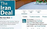 Official White House Twitter account to lobby for the Iran deal (screen capture)