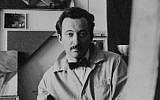 Artist David Aronson in his studio, 1956. (Braithwaite & Katz/ via JTA)