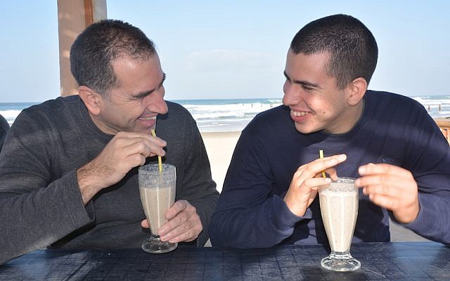 Doron Somer (left) and his son Itamar (Courtesy)