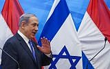 Prime Minister Benjamin Netanyahu speaks during a joint press press conference in Jerusalem on July 14, 2015. Marc Israel Sellem/POOL)