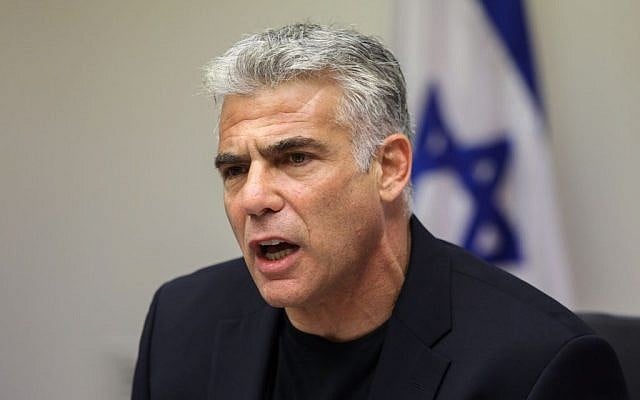 Yair Lapid, speaks during a Yesh Atid party meeting at the Knesset, Israel's parliament in Jerusalem on July 20, 2015. ( Yonatan Sindel/Flash90) Yair Lapid, speaks during a Yesh Atid party meeting at the Knesset, Israel's parliament in Jerusalem on July 20, 2015. ( Yonatan Sindel/Flash90)