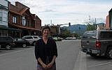 Rabbi Francine Green Roston of Whitefish, Montana, on her first visit there in the summer of 2010. (Uriel Heilman/JTA)