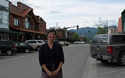 File: Rabbi Francine Green Roston of Whitefish, Montana, on her first visit there in the summer of 2010. (Uriel Heilman/JTA)