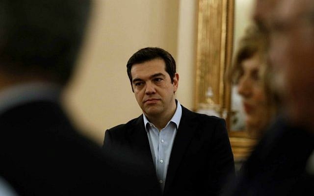 Greece's Prime Minister Alexis Tsipras attends the swearing in ceremony of his new ministers at the Presidential Palace in Athens, Saturday, July 18, 2015. (AP Photo/Thanassis Stavrakis) Greece's Prime Minister Alexis Tsipras attends the swearing in ceremony of his new ministers at the Presidential Palace in Athens, Saturday, July 18, 2015. (AP Photo/Thanassis Stavrakis)