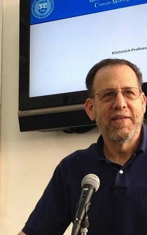 Prof. Leonard Saxe (Amanda Borschel-Dan/The Times of Israel)