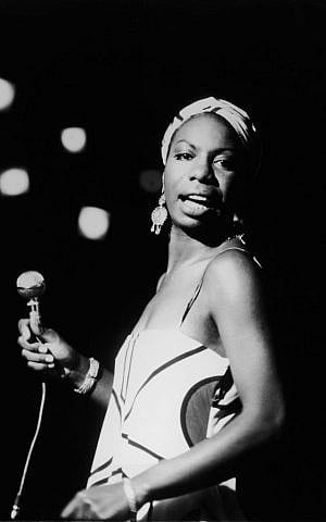Singer, pianist and activist Nina Simone performing in 1964. (Getty Images/ via JTA)