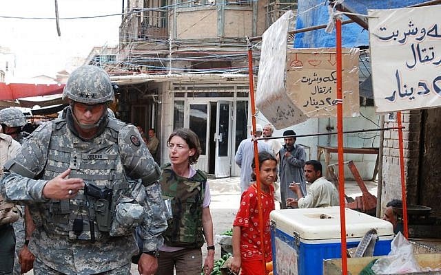 Emma Sky and General Ray Odierno tour Doura Market in Baghdad, April 2007 (courtesy Curt Cashour)  