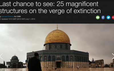 The Dome of the Rock as featured in CNN's 'Last chance to see' article, July 2015