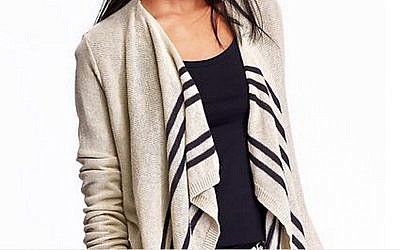 Detail from the Old Navy's new 'tallit wrap.' (screenshot)