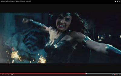 Gal Gadot as seen in the trailer for Batman v Superman