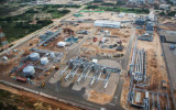 An aerial view of the Ashdod Onshore Terminal, which receives the gas and condensate flow from Tamar. The existing site was adapted to receive offshore natural gas from Tamar. (Courtesy Noble Energy)