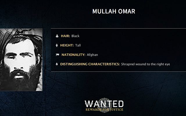 In this undated image released by the FBI, Mullah Omar is seen in a wanted poster. (FBI via AP, File) In this undated image released by the FBI, Mullah Omar is seen in a wanted poster. (FBI via AP, File)