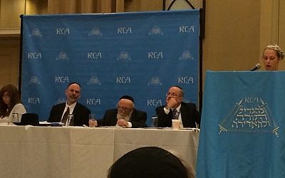 A speaker at a panel at the RCA’s recent annual convention in Tarrytown, New York (JTA, Courtesy of RCA)