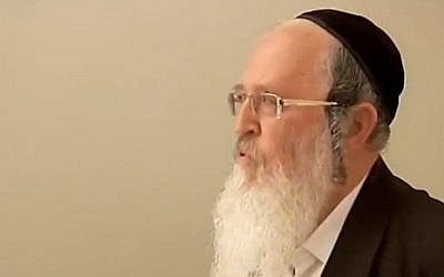 Rabbi Yaakov Deutsch, a prominent rabbi from the city of Afula in northern Israel, was sent to prison for nine years on Wednesday for committing sexual offenses against four minors. (screen capture: Channel 2)