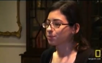 Faigy Mayer in a National Geographic documentary on Hasidism (Screen capture via Youtube)