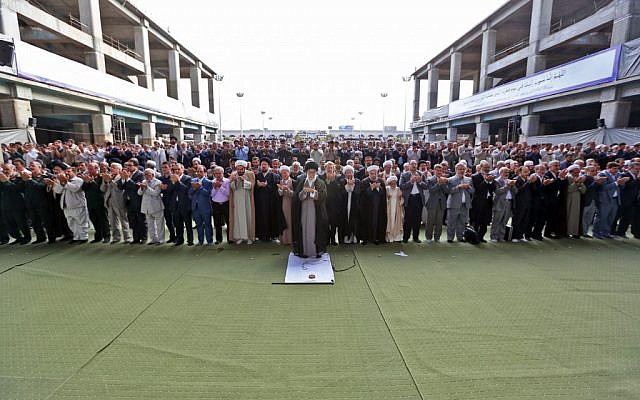 Iran's Supreme Leader Ayatollah Ali Khamenei leading prayer in Iran on Saturday, July 18, 2015. (Khamenei.ir) Iran's Supreme Leader Ayatollah Ali Khamenei leading prayer in Iran on Saturday, July 18, 2015. (Khamenei.ir)