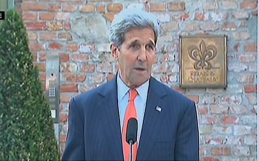 US Secretary of State John Kerry addresses the press in Vienna on Thursday, July 9, 2015 (screen capture)