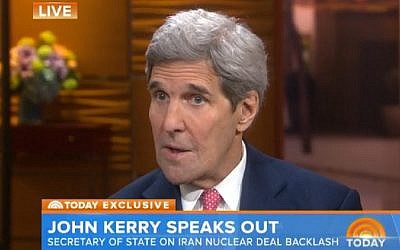 US Secretary of State John Kerry speaks on NBC's Today show on July 24, 2015 about the Iranian nuclear deal. (Screenshot/NBC)