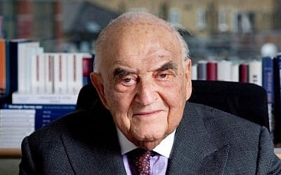 Lord George Weidenfeld, 95, escaped Vienna for the United Kingdom in 1938. In Britain he was helped by Christian organizations. (courtesy)
