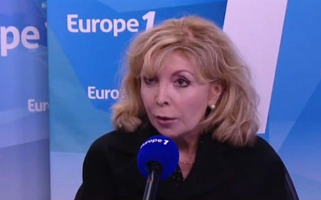 Maryse Wolinski, the wife of slain Jewish cartoonist Georges Wolinski (YouTube screenshot)