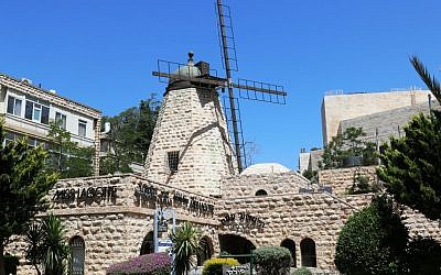 The windmill near the top of Ramban Street, erected by the Greek Orthodox Church some 150 years ago (Shmuel Bar-Am)