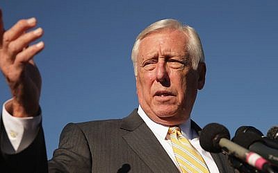 House Minority Whip Steny Hoyer (D-MD) urges a tougher stance on Iran nuclear agreement on July 4, 2015. (Chip Somodevilla/Getty Images)