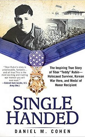The cover of 'Single-handed' about Holocaust survivor turned hero Tibor Rubin. (courtesy)