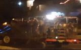 Tractor hauling wagon caging 62 children, police stopped the driver in Shaab in northern Israel on July 2, 2015. Screenshot/Channel 2 News