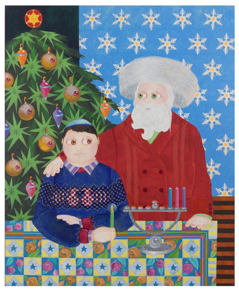 Bokobzas Hanukkah portrait, melding Christian and Jewish traditions Photo credit: Ron Arda)