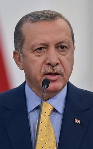 Turkey's President Recep Tayyip Erdogan speaks to journalists during a press conference at the presidential palace in Jakarta, July 31, 2015. (AFP/ADEK BERRY)