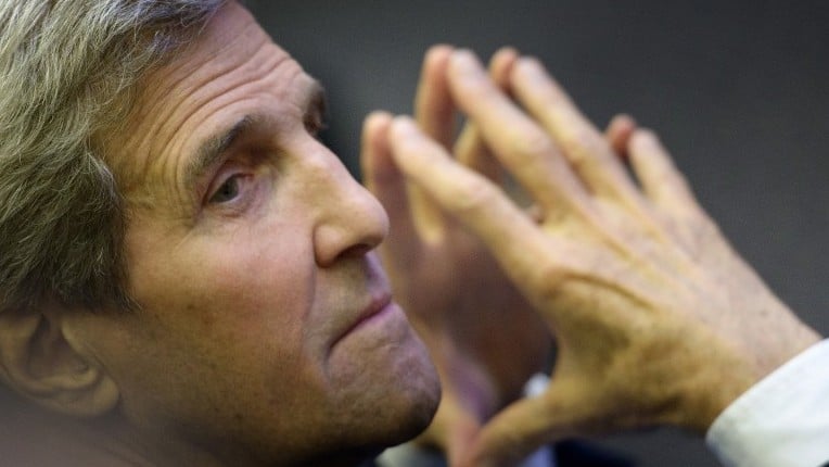 US Secretary of State John Kerry in Singapore, August 4, 2015. (AFP/POOL/BRENDAN SMIALOWSKI)