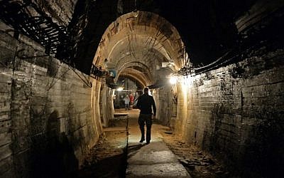 Men walk in underground galleries, part of Nazi Germany 'Riese' construction project under the Ksiaz castle in the area where the 'Nazi gold train' is supposedly hidden underground, on August 28, 2015 in Walbrzych, Poland. (AFP PHOTO / JANEK SKARZYNSKI) Men walk in underground galleries, part of Nazi Germany 'Riese' construction project under the Ksiaz castle in the area where the 'Nazi gold train' is supposedly hidden underground, on August 28, 2015 in Walbrzych, Poland. (AFP PHOTO / JANEK SKARZYNSKI)