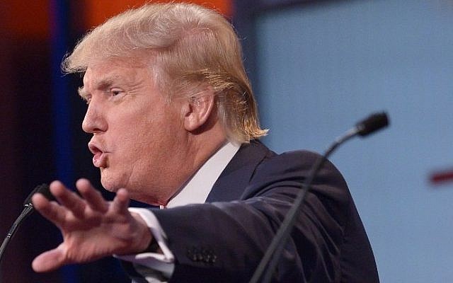 Real estate tycoon Donald Trump speaks during the prime time Republican presidential debate on August 6, 2015 at the Quicken Loans Arena in Cleveland, Ohio (Mandel Ngan/AFP) Real estate tycoon Donald Trump speaks during the prime time Republican presidential debate on August 6, 2015 at the Quicken Loans Arena in Cleveland, Ohio (Mandel Ngan/AFP)