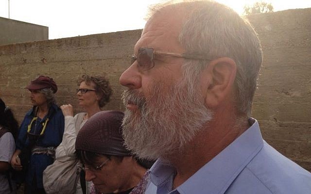 Rabbi David Bigman of Yeshivat Maaleh Gilboa came to Duma in response to the desecration of Gods name, August 2, 2015 Elhanan Miller/Times of Israel