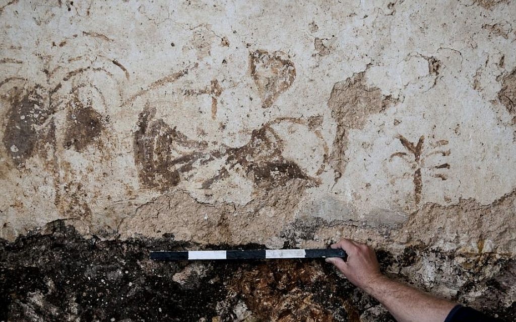 Drawings found inside the Second Temple period mikveh recently discovered in Jerusalem, announced by the Israel Antiquities Authority on August 5, 2015. (Shai Halevy, IAA)
