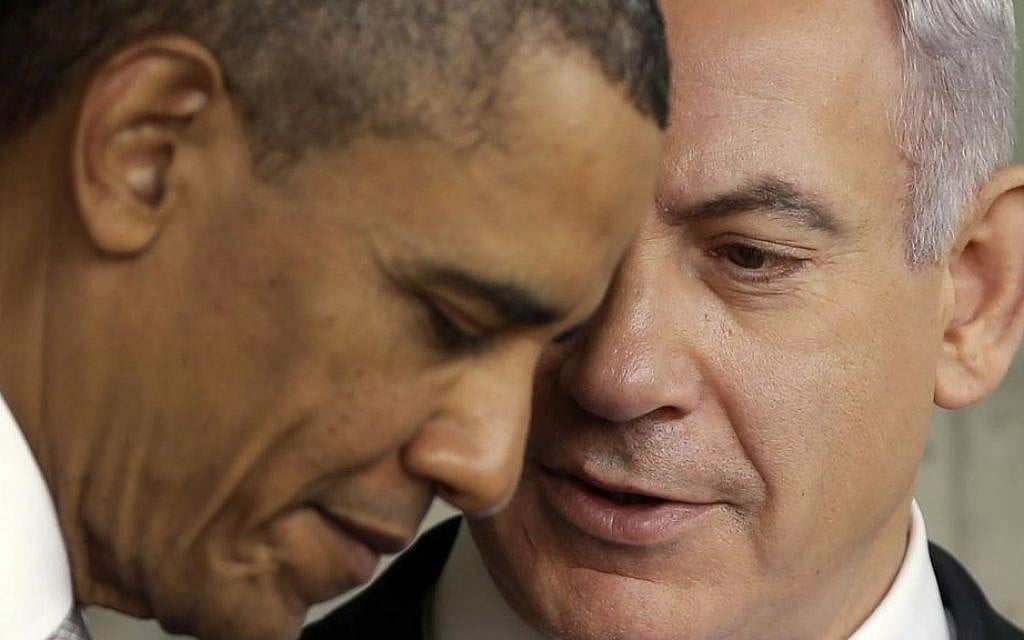 US President Barack Obama listens to Prime Minister Benjamin Netanyahu during their visit to the Children's Memorial at the Yad Vashem Holocaust memorial in Jerusalem, Israel, March 22, 2013. (AP Photo/Pablo Martinez Monsivais) US President Barack Obama listens to Prime Minister Benjamin Netanyahu during their visit to the Children's Memorial at the Yad Vashem Holocaust memorial in Jerusalem, Israel, March 22, 2013. (AP Photo/Pablo Martinez Monsivais)