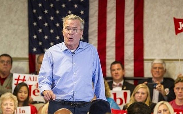 Republican presidential candidate, former Florida Gov. Jeb Bush, speaks at the Pensacola Bay Center in Pensacola, Fla., Wednesday August 26, 2015. (Mark Wallheiser/AP) Republican presidential candidate, former Florida Gov. Jeb Bush, speaks at the Pensacola Bay Center in Pensacola, Fla., Wednesday August 26, 2015. (Mark Wallheiser/AP)