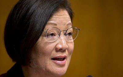 Mazie Hirono speaks on Capitol Hill in Washington on March 18, 2013  (Jacquelyn Martin/AP)