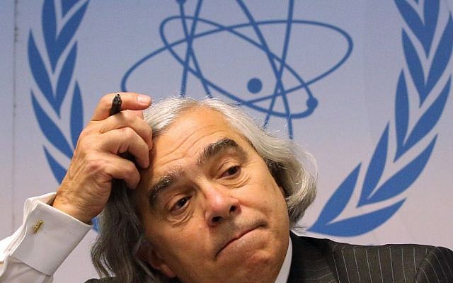 In this Sept. 22, 2014, file photo, US Secretary of Energy Ernest Moniz addresses the media during the general conference of the International Atomic Energy Agency, IAEA, at the International Center in Vienna, Austria. (AP Photo/Ronald Zak, File)