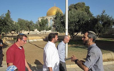 Illustrative: Jewish visitors on the Temple Mount,  September 2014 (Michael Naftali Unterberg Facebook page)