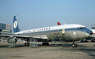 The Sabena aircraft that had been hijacked in 1972. (Steve Fitzgerald/Wikimedia Commons)