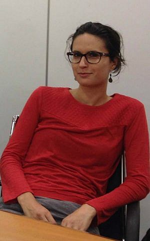 Begin Center's Israel Government Fellows program participant Dr. Camille Morliere, 29, from Paris, became an Israeli citizen three months ago. (Amanda Borschel-Dan/The Times of Israel)