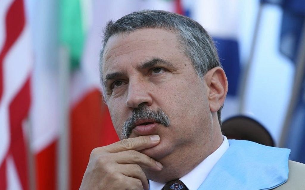 New York Times columnist, Thomas L. Friedman. (Rebecca Zeffert/Flash90)